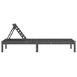 vidaXL Solid Pine Wood Sun Lounger Set of 2 Large in Gray