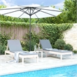 vidaXL Solid Pine Wood Sun Lounger Set of 2 Large in White