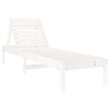 vidaXL Solid Pine Wood Sun Lounger Set of 2 Large in White