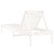 vidaXL Solid Pine Wood Sun Lounger Set of 2 Large in White