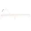 vidaXL Solid Pine Wood Sun Lounger Set of 2 Large in White