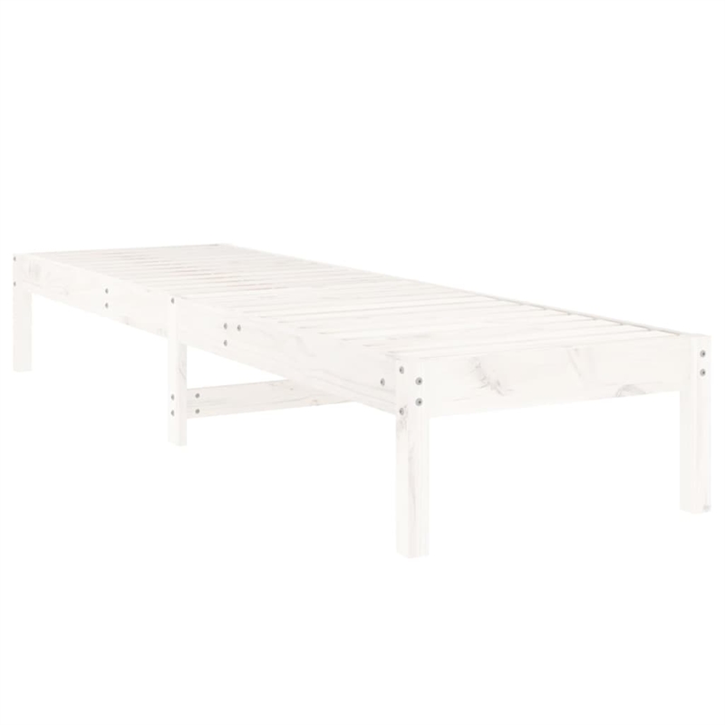 vidaXL Solid Pine Wood Sun Lounger Set of 2 Large in White