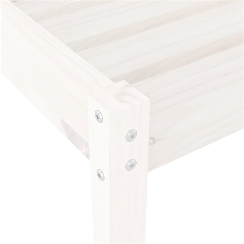 vidaXL Solid Pine Wood Sun Lounger Set of 2 Large in White