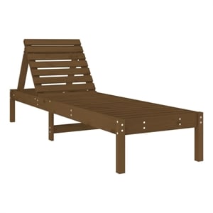 vidaXL Solid Pine Wood Sun Lounger in Honey Brown