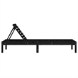 vidaXL Solid Pine Wood Sun Lounger Standard Adjustable Armrests in Black