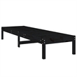 vidaXL Solid Pine Wood Sun Lounger Standard Adjustable Armrests in Black