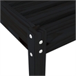 vidaXL Solid Pine Wood Sun Lounger Standard Adjustable Armrests in Black