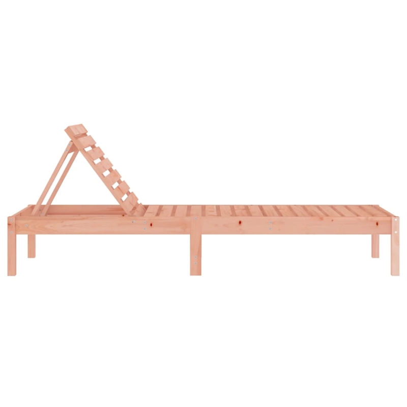 vidaXL Solid Douglas Wood Sun Lounger Large in Natural Wood