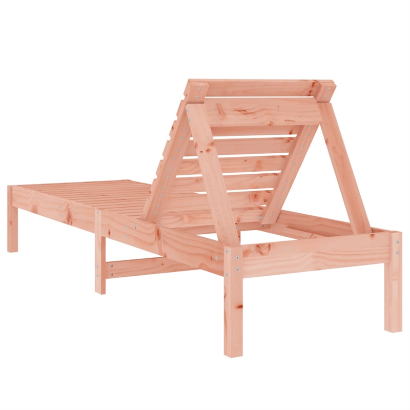 vidaXL Solid Douglas Wood Sun Lounger Large in Natural Wood