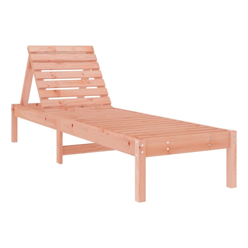 vidaXL Solid Douglas Wood Sun Lounger Large in Natural Wood