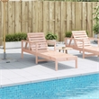 vidaXL Solid Douglas Wood Sun Lounger Medium in Natural Wood