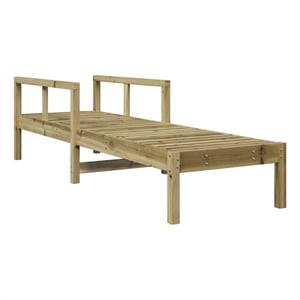 vidaXL Solid Pine Wood Sun Lounger Vacuum Pressure Impregnated in Natural Pine
