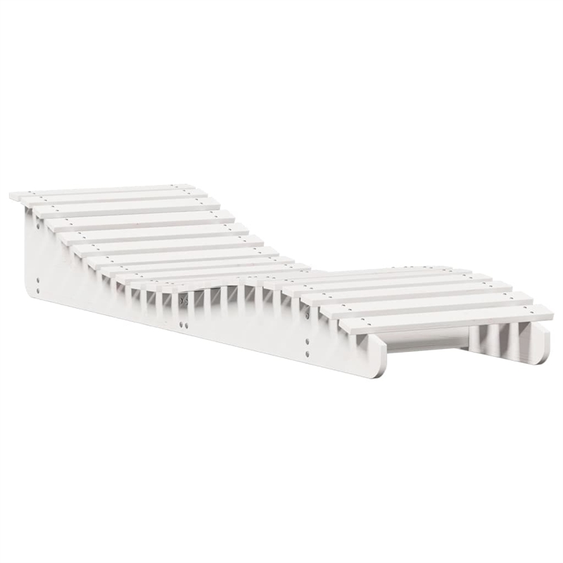 vidaXL Solid Pine Wood Sun Lounger Set of 2 in White