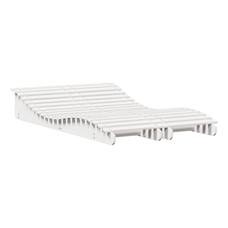 vidaXL Solid Pine Wood Sun Lounger Set of 2 in White