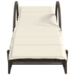 vidaXL Sun Lounger Standard Frame Sun Lounger in Brown and Cream White