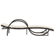 vidaXL Sun Lounger Standard Frame Sun Lounger in Brown and Cream White