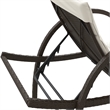 vidaXL Sun Lounger Standard Frame Sun Lounger in Brown and Cream White