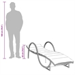 vidaXL PE Rattan and Powder-Coated Steel Single Sun Lounger in Light Gray