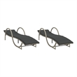 vidaXL PE Rattan and Powder-Coated Steel Single Sun Lounger in Light Gray