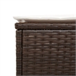 vidaXL PE Rattan Polyester & Foam Sun Lounger Set in Brown