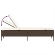 vidaXL PE Rattan Polyester & Foam Sun Lounger Set in Brown