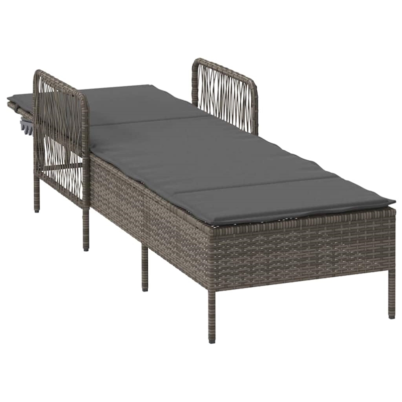 vidaXL Sun Lounger in Gray and Dark Gray