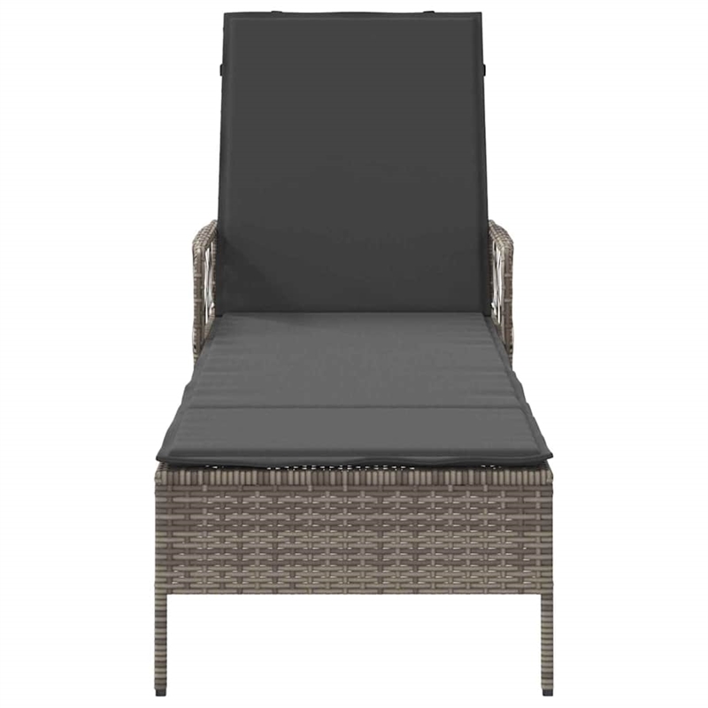 vidaXL Sun Lounger in Gray and Dark Gray