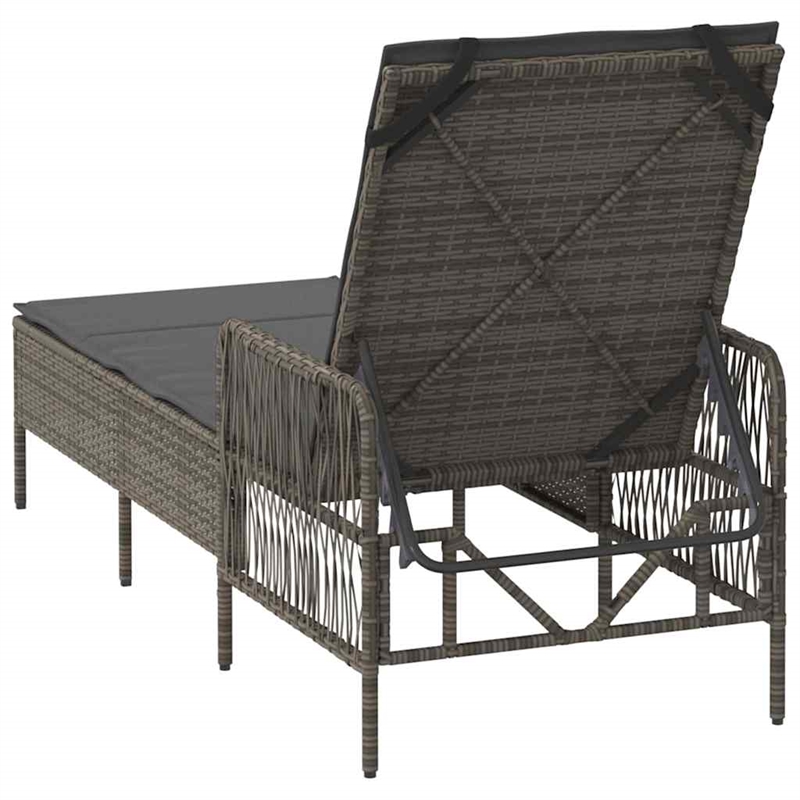 vidaXL Sun Lounger in Gray and Dark Gray
