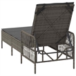 vidaXL Sun Lounger in Gray and Dark Gray