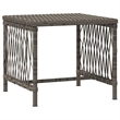 vidaXL Poly Rattan Reclining Sun Lounger in Gray and Navy Blue  (Set of 3)