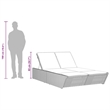 vidaXL Patio PE Rattan Double Sun Lounger in Gray