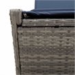 vidaXL Patio PE Rattan Double Sun Lounger in Gray