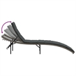 vidaXL PE Rattan & Powder-Coated Steel Sun Lounger in Gray