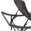 vidaXL PE Rattan & Powder-Coated Steel Sun Lounger in Gray