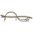 vidaXL Poly Rattan Standard Sun Lounger with Adjustable Armrests in Beige