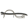 vidaXL PE Rattan Steel Standard Sun Lounger in Light Gray