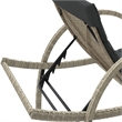 vidaXL PE Rattan Steel Standard Sun Lounger in Light Gray