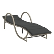 vidaXL PE Rattan Steel Standard Sun Lounger in Light Gray