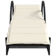vidaXL PE Rattan UV-Resistant Sun Lounger Set in Black (Set of 2)