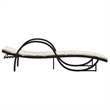 vidaXL PE Rattan UV-Resistant Sun Lounger Set in Black (Set of 2)