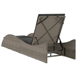 vidaXL PE Rattan Sun Lounger in Gray
