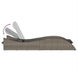 vidaXL PE Rattan Sun Lounger in Gray