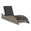 vidaXL PE Rattan Sun Lounger in Gray