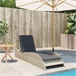 vidaXL Patio Sun Lounger in Light Gray