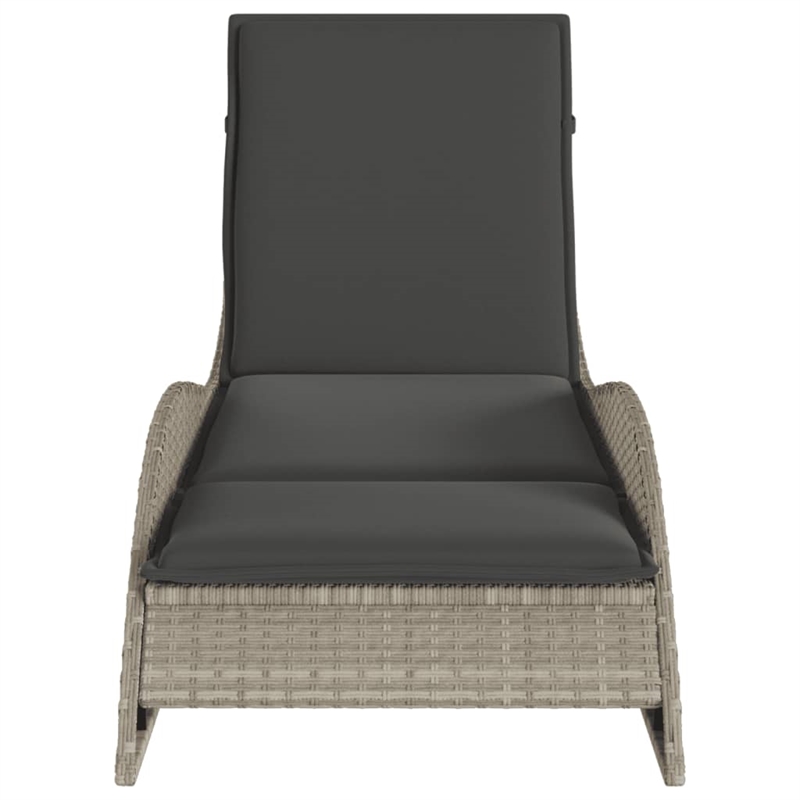 vidaXL Patio Sun Lounger in Light Gray