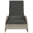 vidaXL Patio Sun Lounger in Light Gray