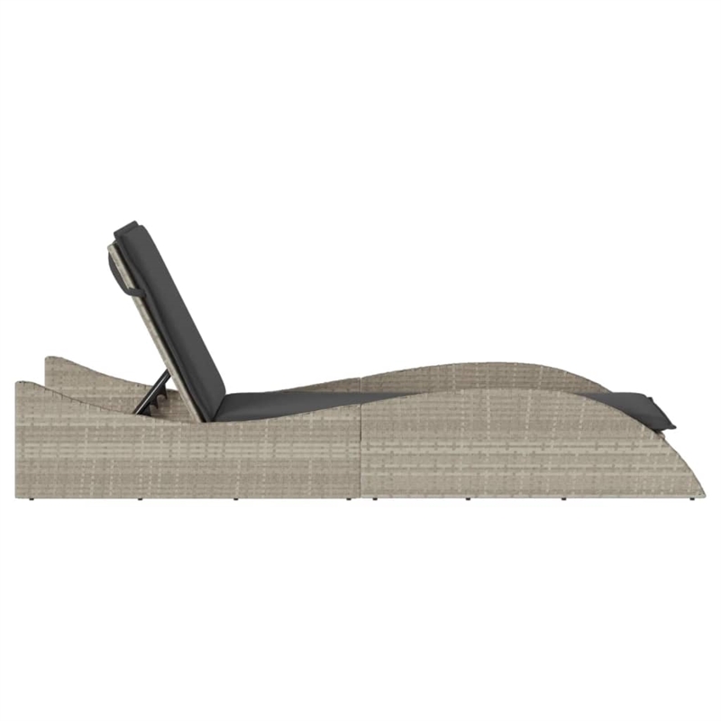 vidaXL Patio Sun Lounger in Light Gray