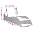 vidaXL Patio Sun Lounger in Light Gray