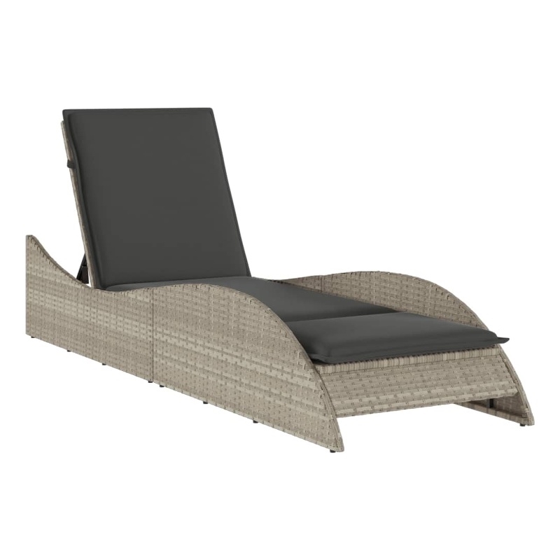 vidaXL Patio Sun Lounger in Light Gray