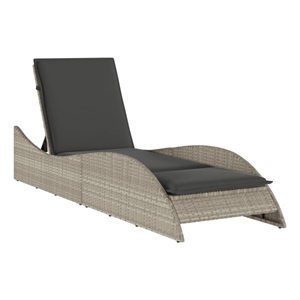 vidaXL Patio Sun Lounger in Light Gray
